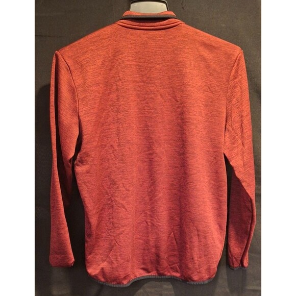 Under Armour Fleece Quarter Zip Pullover Mens Medium Red Golf UA Loose ColdGear - Picture 2 of 8